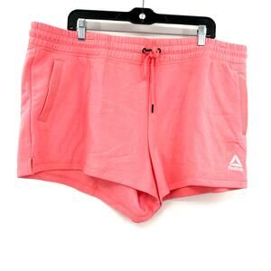 Reebok Size 3XL Shorts Pink Elastic Waist Drawstring Relaxed Fit Pull‎ On NWT